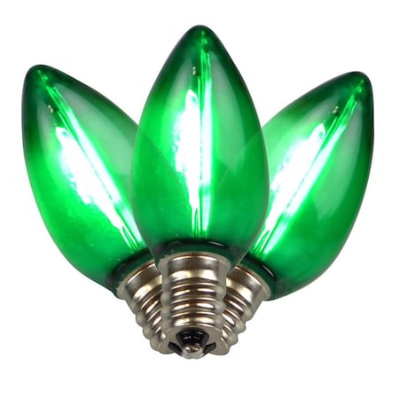 Holiday Bright Lights LED C7 GREEN RPLSMT 25CT BU25FLDSC7-TGRA